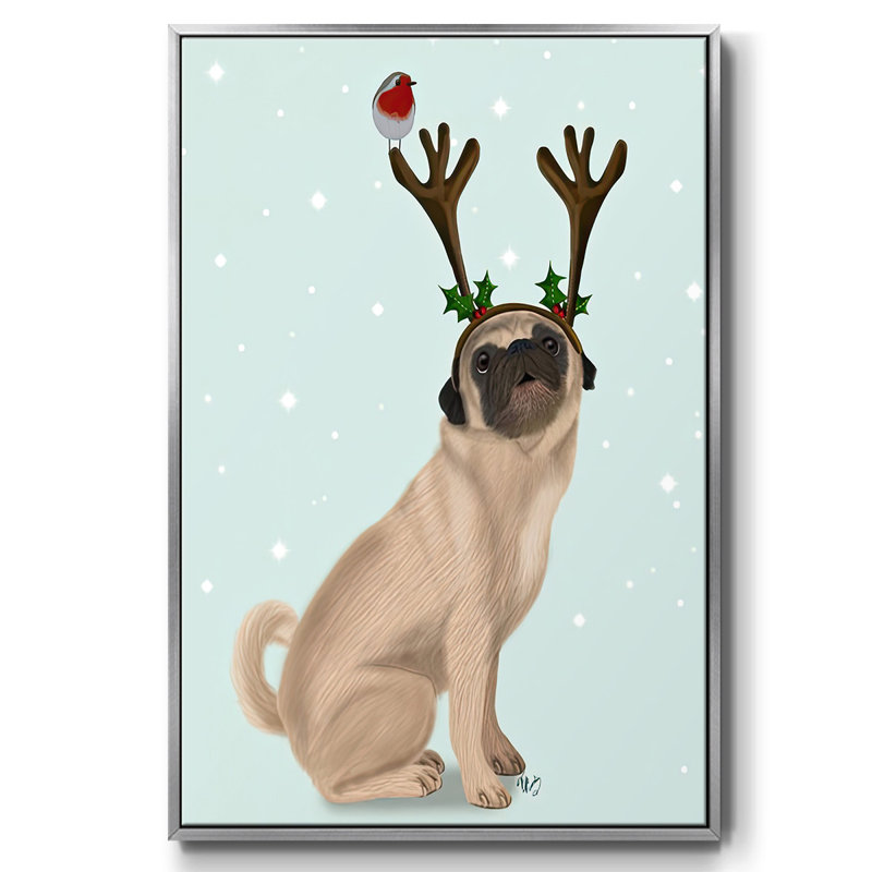Carlin de Noël avec bois et merle, H 41 po x l 27 po x P 1,5 po, Gris