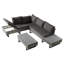 3-piece Patio Wicker Rattan Sofa Set Outdoor Sectional Conversation Set