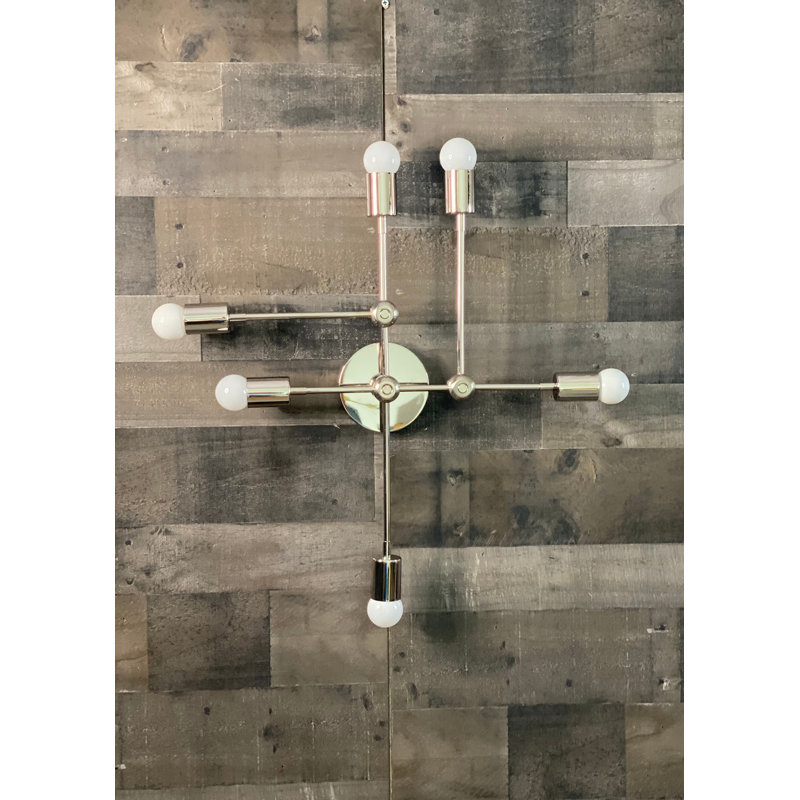 Braecona 6 - Light Dimmable Vanity Light, Polished Nickel
