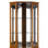 Armoire vitrée en chêne 72 "avec lumières, miroir, étagère réglable à 6 tablettes
