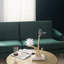 Porte-bougie en aluminium avec support en marbre, 8 x 5 x 15 po