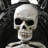 10" Skeleton Throne Decor