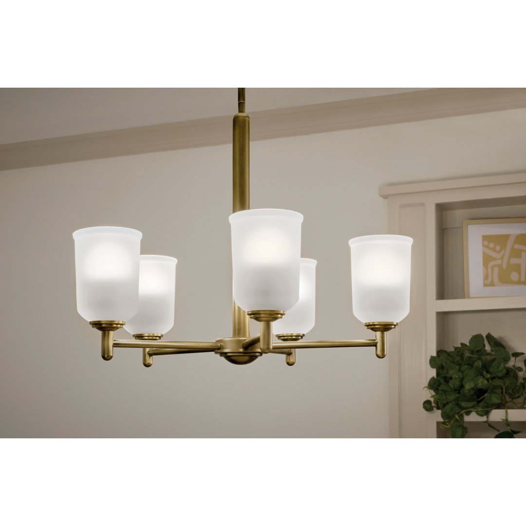 Shailene 5 - Light Steel Dimmable Round Chandelier Kichler Lighting