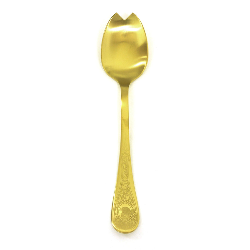 Diana Stainless Steel Salad Servers, Ice Gold