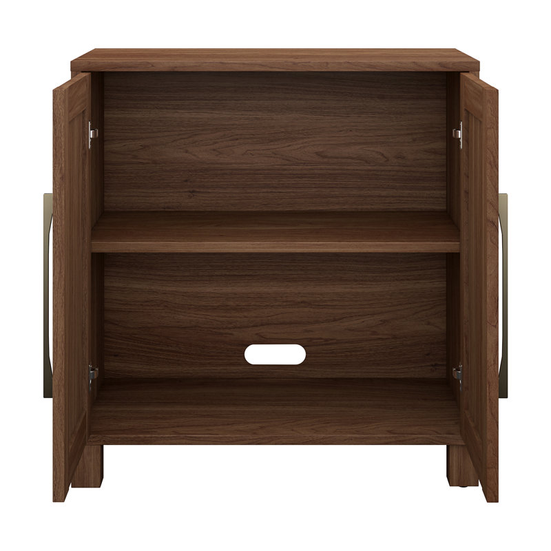 Armoire d'appoint rectangulaire de 28 po de large en noyer satiné Chabot, Noyer satiné