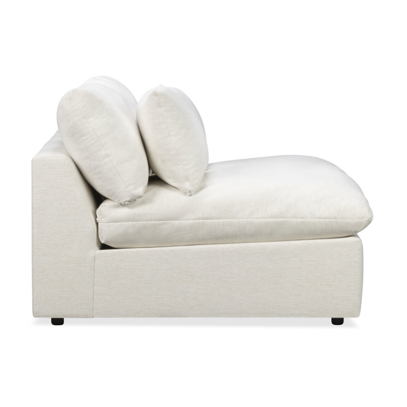 Remy Modular Armless 2-Piece Sofa, Nomad Snow Crypton® Chenille