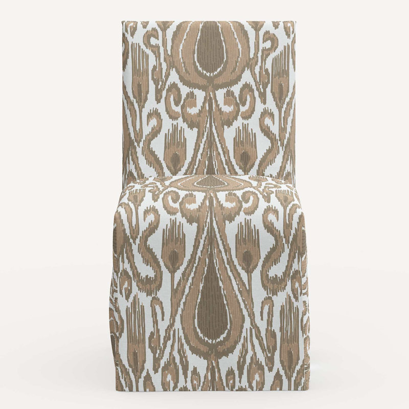 Sadia Slipcover Chair, Jr Fergana Clay Paisley Linen