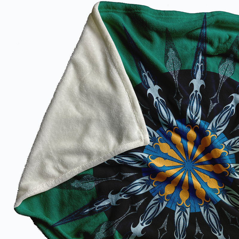 Schrum Plain Weave / Muslin Throw Blanket, Green