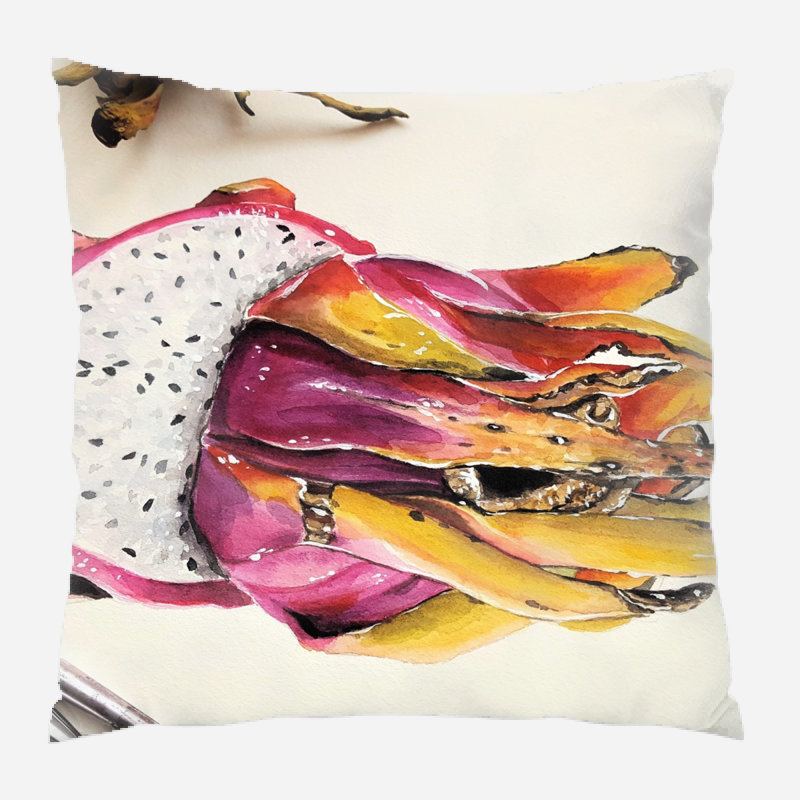 Bothell Art Throw Pillow, Indoor, Microsuede