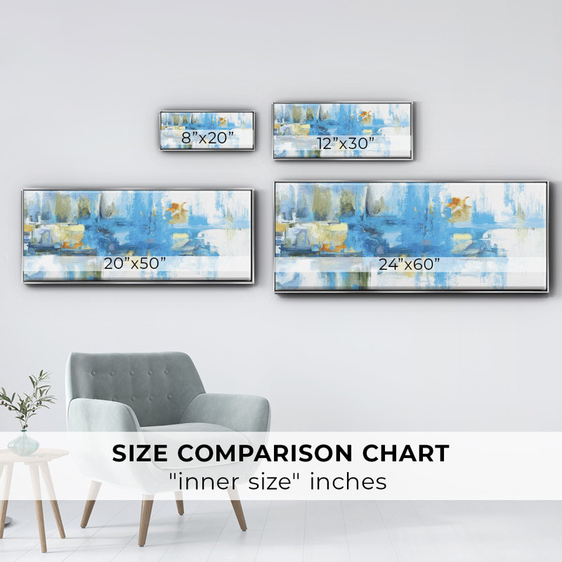 Metro Blue - Framed Canvas
