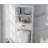 Double-layer toilet rack bathroom storage artifact White simple multi-functional open storage bathroom shelf plate