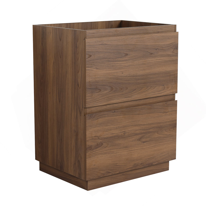 Meuble-lavabo de salle de bain 24 po sans lavabo supérieur, Brun