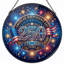 Panneau de fenêtre en verre pour décoration intérieure American Independance USA 250th Anniversary - H 12 po-126676046