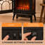 Foyer électrique de 725 W/1450 W, poêle à bois sur pied, noir