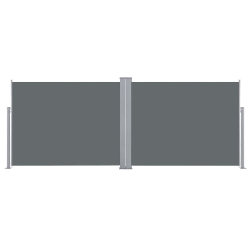 Dakota Fields 1000cm W x 0.1cm D Glass Cover Retractable Window Awning, Anthracite