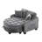 Accent Chair With Storage Semicircular Ottoman-1508179020