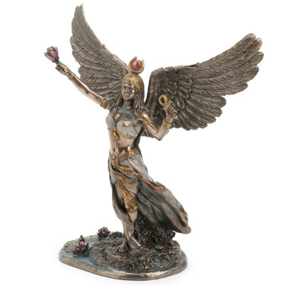 11.42 In H Egyptian Goddess Isis Figurine  Poly Resin