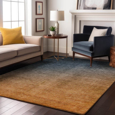 Premium Machine Washable Cerrito AMF569 Navy Rug