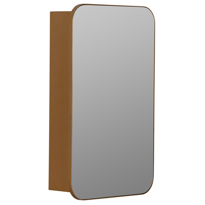 Eaton Medicine Cabinet, Recess and Surface Mount, Gold