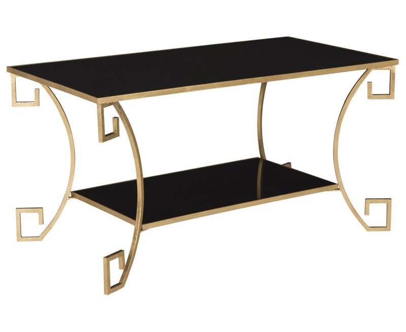 Table basse avec rangement Carrie-Ann, Argent antique