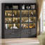 Vaisselier avec lumière, vitrine en verre avec lumières