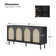 Emily 63" Wide Rattan Sideboard with Adjustable Shelves