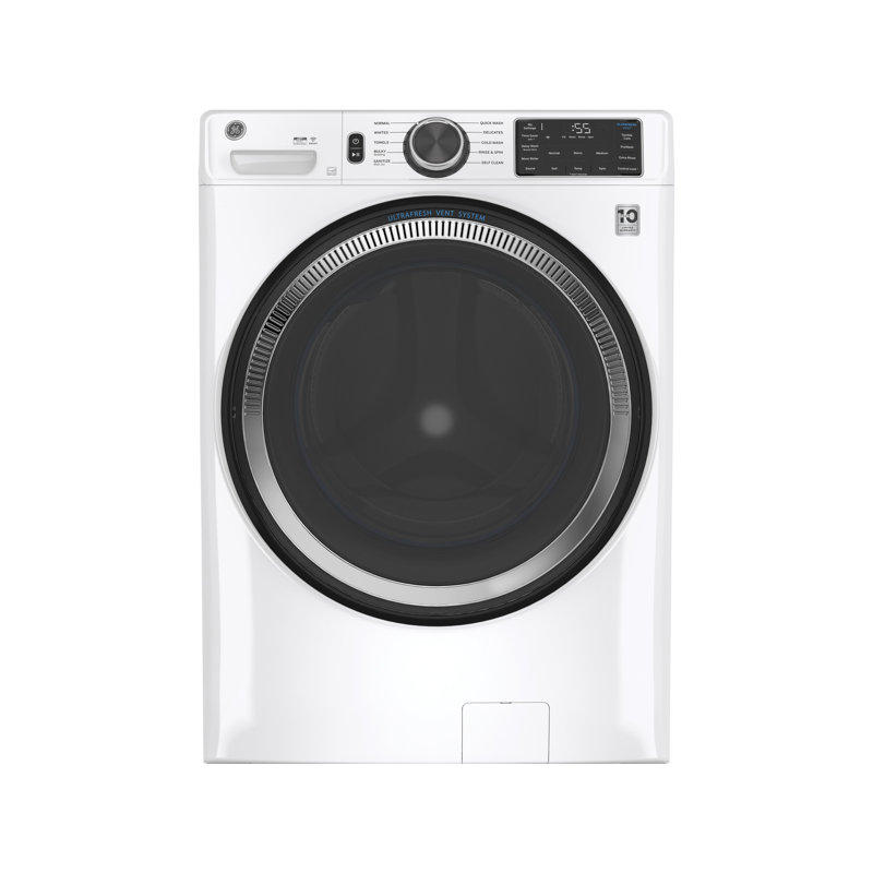 GE Appliances 5.5 Cubic Feet High Efficiency Smart Front Load Washer, White