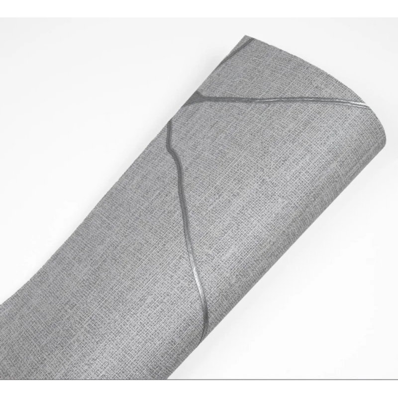 Unito Kintsugi Vinyl/Non-Woven Wallpaper Roll, Gilded Gray