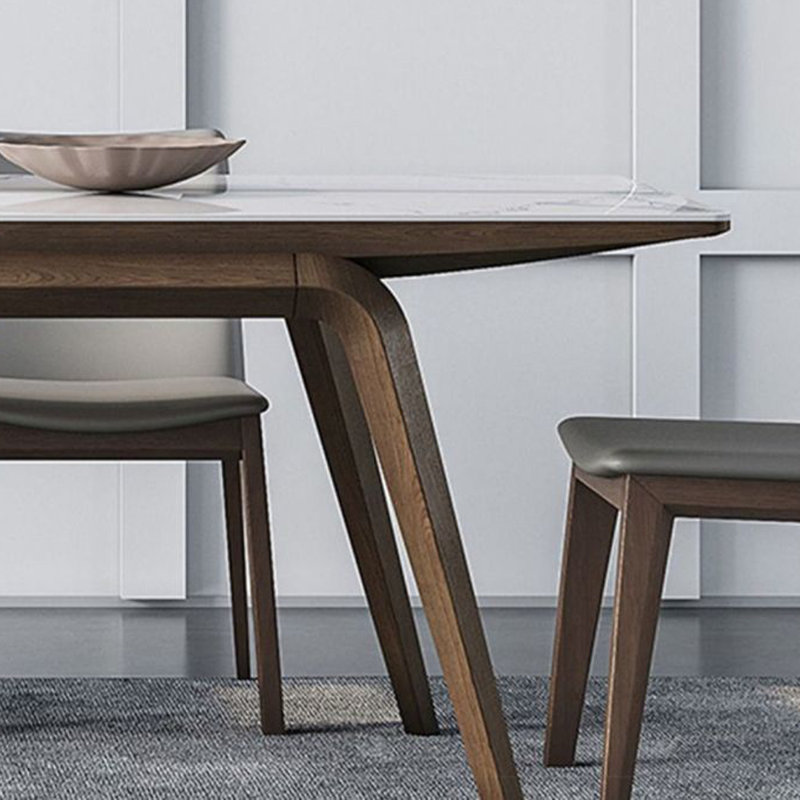 Rectangular minimalist dining table, 29.53"H x 62.99"L x 31.5"W
