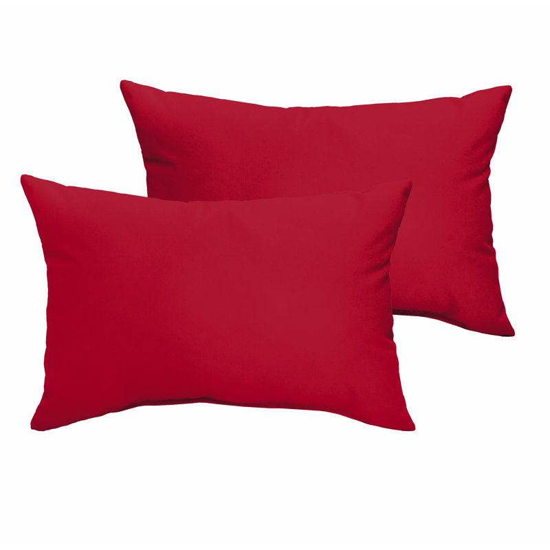 Housse de coussin d'extérieur et insert Fantine, 13 po x 20 po, Cramoisi