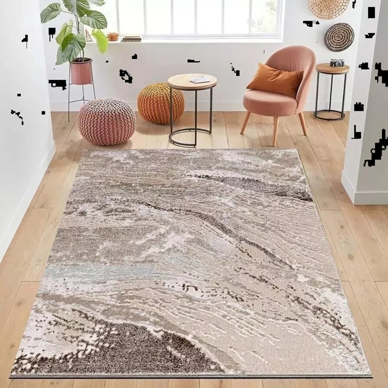 Abstract Shag Area Rug, Rectangle 120 x 170 cm