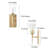 1-Light Dimmable Gold Wall Sconce with Seeded Glass Shade