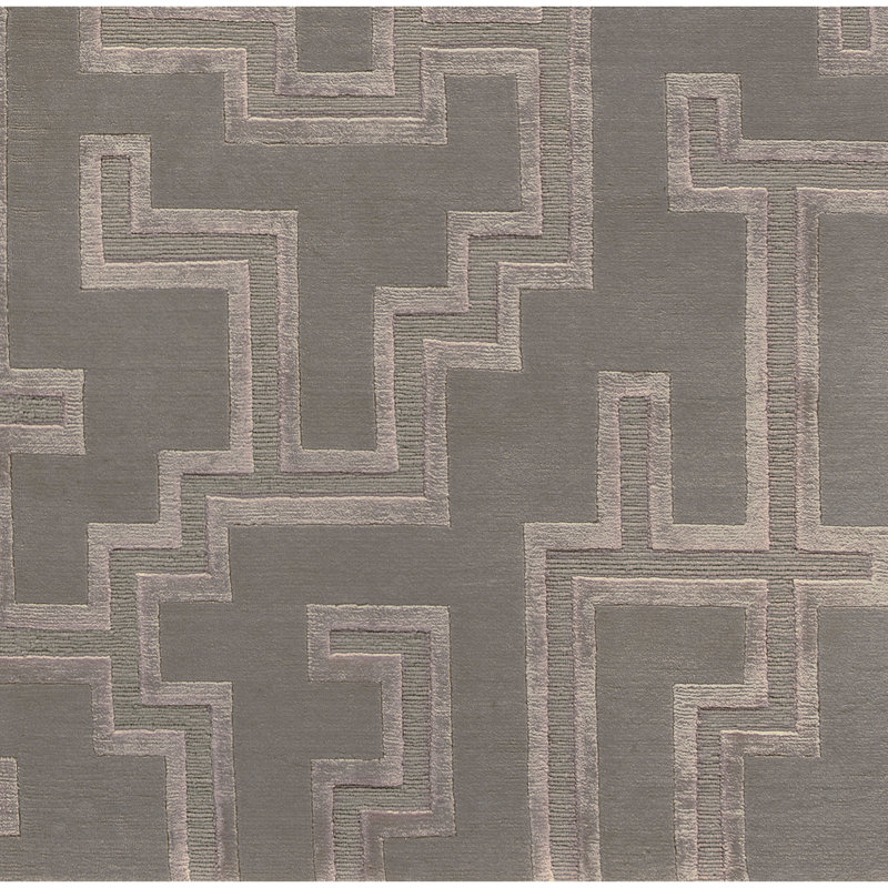 Rectangle Area Rug in Cloud/Gray/Ivory, Rectangle 8' x 10', Gray