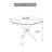 Thermopolis Round Glass Top Metal Base Dining Table-1355511871-1355511864