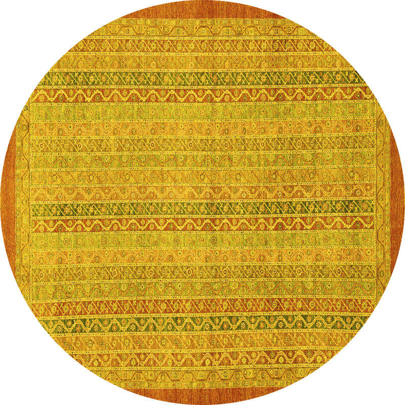 Hardisty Washable Chevron Indoor Rug, Round 8'