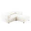 Chenille blanche moderne avec 2 sièges et rangement, tissu doux cylindrique, élégant 2 pièces pour salon, siège fonctionnel-375745278-375745279