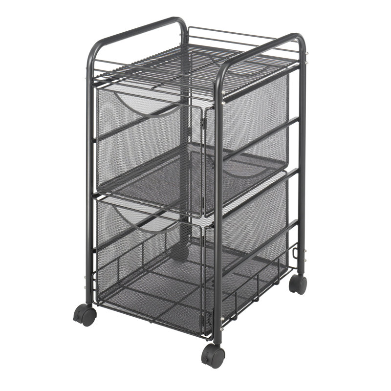 Onyx Mesh Mobile Double File Cart