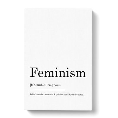 Definition Of Feminism - Wrapped Canvas Print