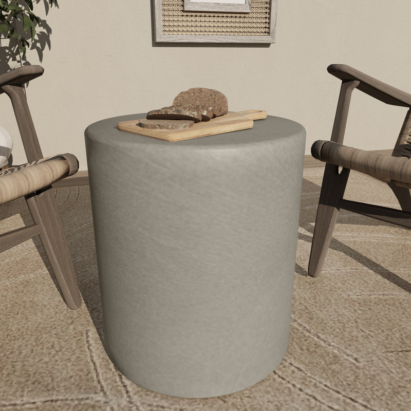 Table d'appoint en béton pour l'intérieur et l'extérieur, Gris