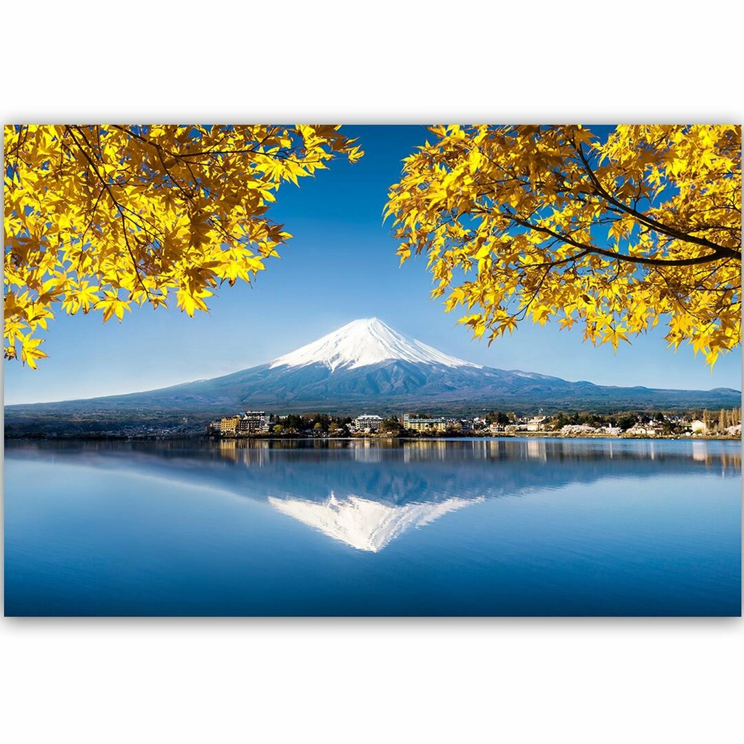 Leinwandbild Mount Fuji mit See 4