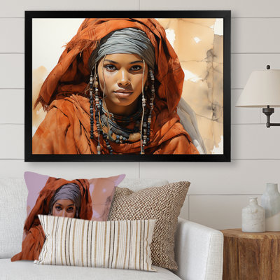 Somant Bantu femme africaine Portrait II - art mural tribal africain