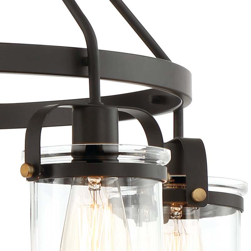 Georgetown 5 - Light Dimmable Wagon Wheel Chandelier