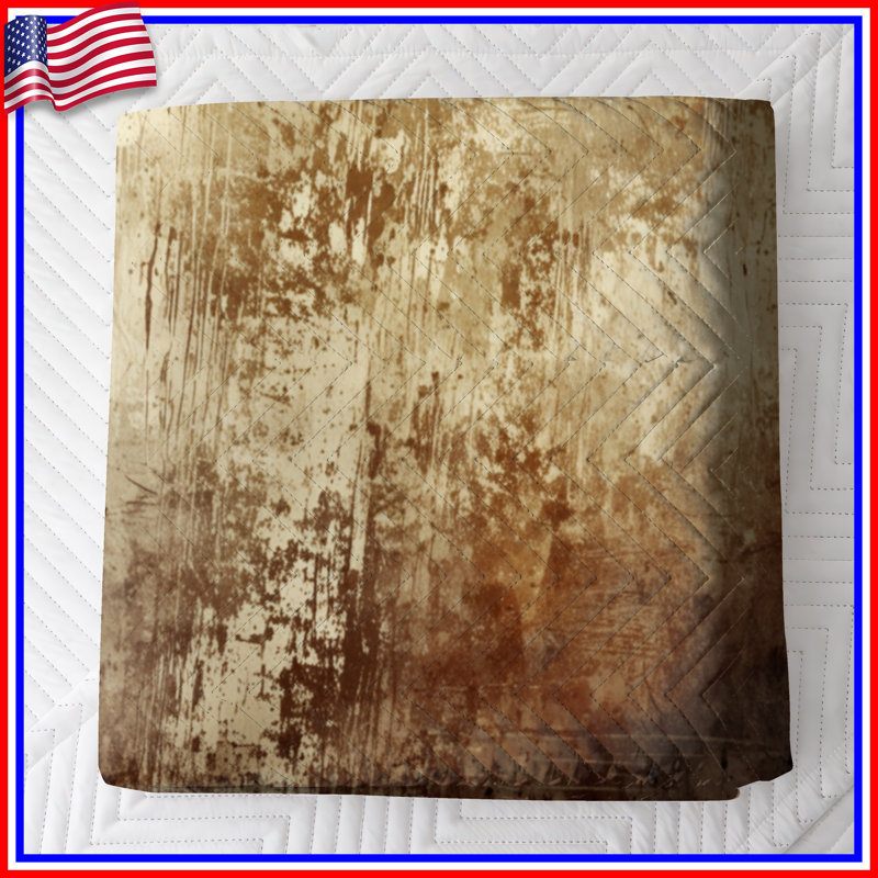Couvre-lit matelassé à texture grunge délavé toutes tailles, Très grand lit