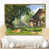 Toile avec cadre flottant or