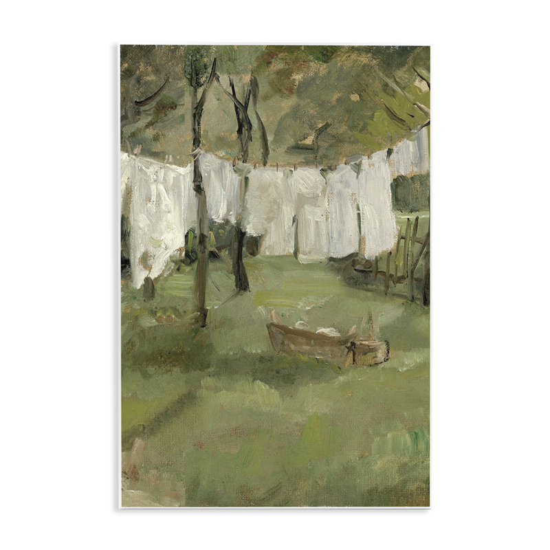 Art mural classique par corde et corde à linge, H 15 po x l 10 po x P 0,5 po, Bois