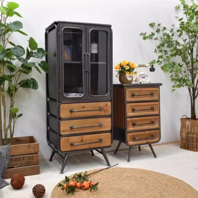 Black Solid + Manufactured Wood Display Cases