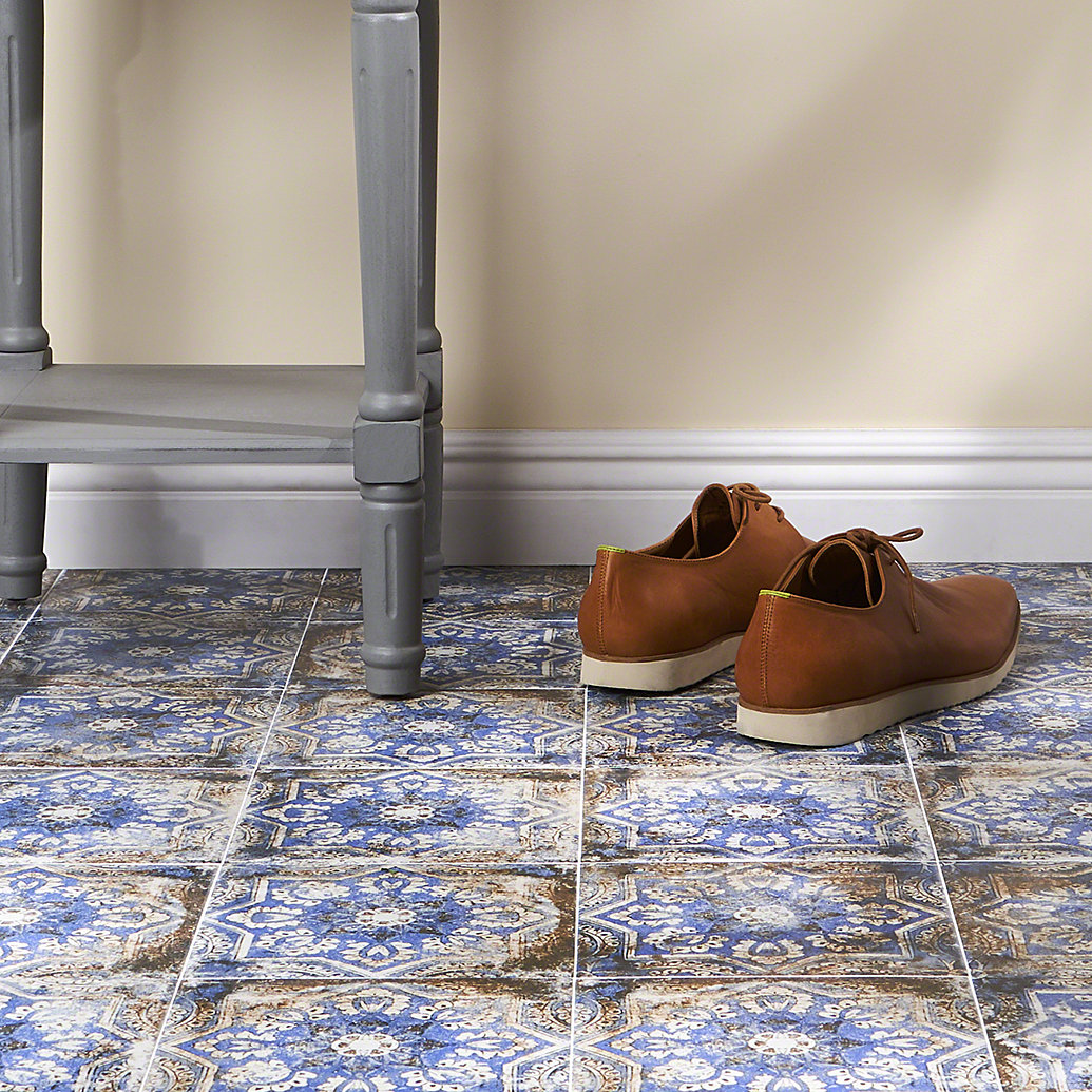 Antique Flora Encaustic 8 in. x 8 in. Matte Porcelain Floor and Wall Tile (26-Piece/11.19 sq. ft./Case) Bond Tile