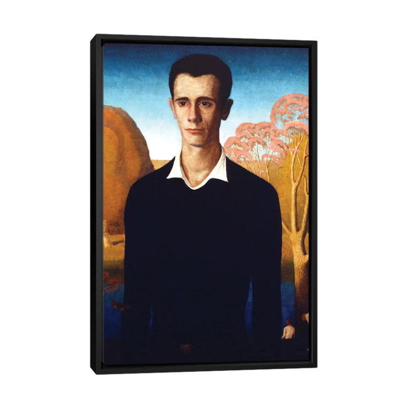 Arnold Comes of Age by Grant Wood - 1 Piece Wall Art on Canvas, 101.6 cm H x 66.04 cm W x 4.445 cm D, Black