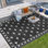 Geometric Reversible Outdoor Rug Waterproof Plastic Straw Patio Carpet for Deck, Porch, Garden, Camping, Balcony, RV, Beach, Picnic