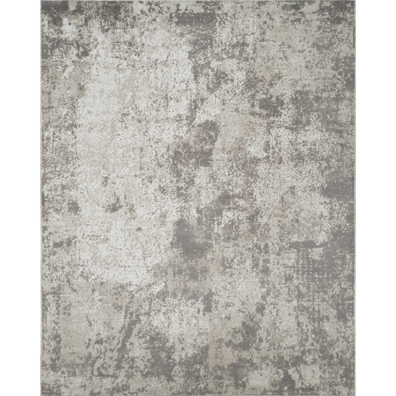 Machine Washable Bridget Gray/Beige Rug, Rectangle 12'2" x 15'2"